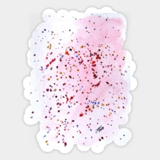 Art Doodle No. 41 Pink Splatter Sticker